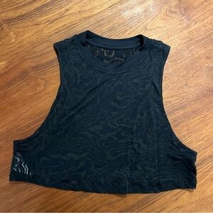 Lululemon Sheer Cropped Muscle Tank Top